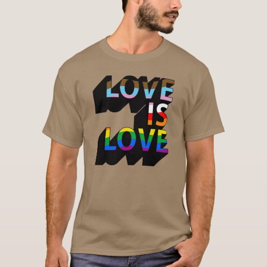 Progress Pride Liebe ist Liebe T - Shirt (Vorderseite)