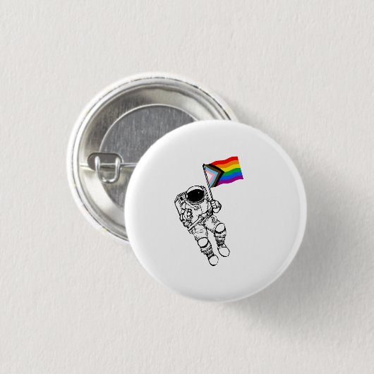 Progress Pride Mondmann Button (Vorne & Hinten)