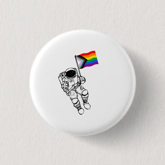 Progress Pride Mondmann Button (Vorderseite)