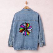 Progress Pride Peace Daisy - LGBTQ+-Liebe gewinnt Jeansjacke (Hangar)
