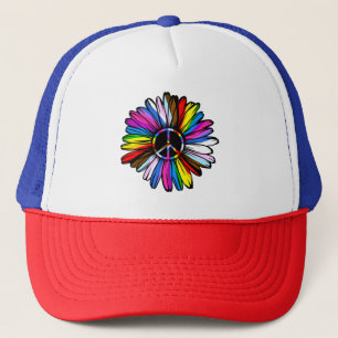 Progress Pride Peace Daisy - LGBTQ+-Liebe gewinnt Truckerkappe
