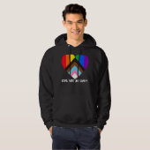 Progress Pride Rainbow Flag Inklusivität Herzlov Hoodie (Vorne ganz)