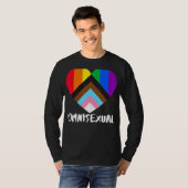 Progress Pride Rainbow Flag Inklusivität Herzstück T-Shirt (Vorne ganz)