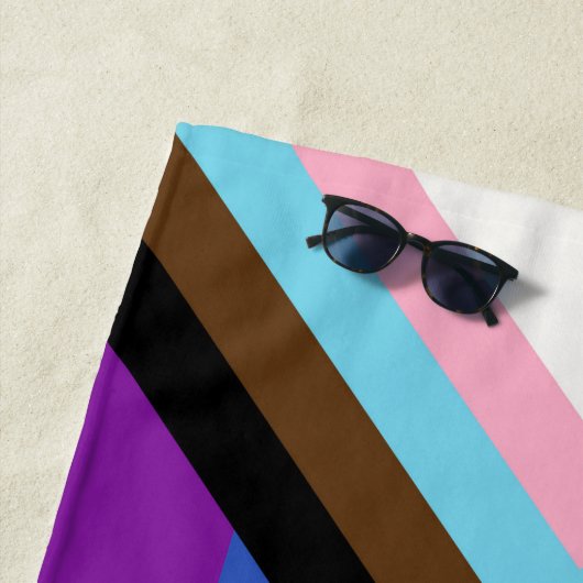 Progress Pride Rainbow Merica Gay America Custom Strandtuch (Beispiel)