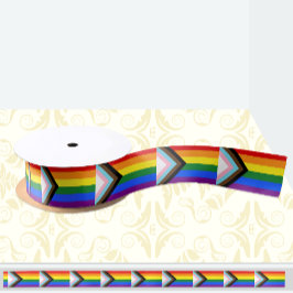 Progress Rainbow Flag Band, Prix Flag & LGBTQ Satinband