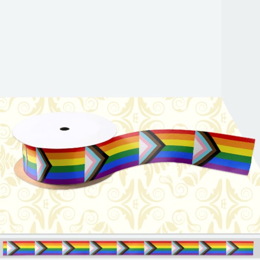 Progress Rainbow Flag Band, Prix Flag & LGBTQ Satinband