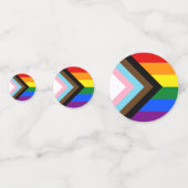 Progress Rainbow Flag Confetti, Party, LGBTQ Konfetti (Rückseiten)