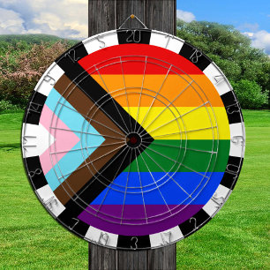 Progress Rainbow Flag Darts, Pride & LGBTQ Dartscheibe