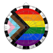 Progress Rainbow Flag Darts, Pride & LGBTQ Dartscheibe (vorne)