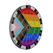 Progress Rainbow Flag Darts, Pride & LGBTQ Dartscheibe (Vorderseite Links)
