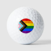 Progress Rainbow Flag Golf Balls, Stolz, LGBTQ Golfball (Vorderseite)