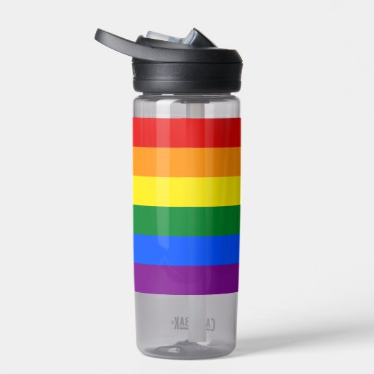 Progress Rainbow Flag, Stolz, LGBTQ Trinkflasche (Rechts)