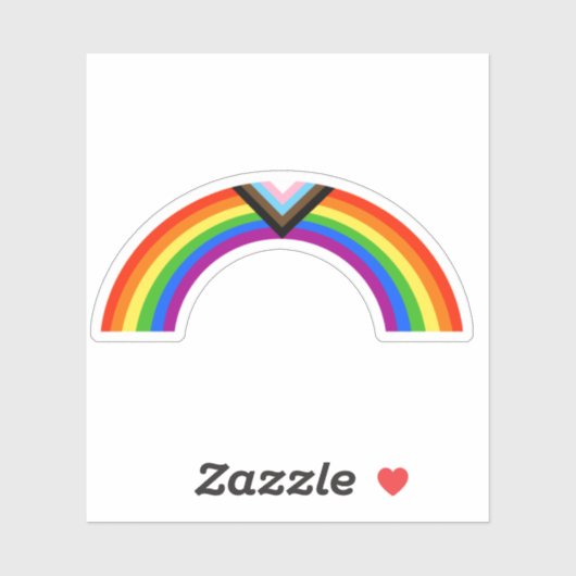 Progress-Regenbogen-Bogenaufkleber Aufkleber (Blatt)