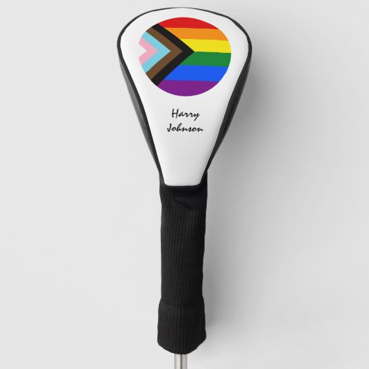 Progress-Regenbogenflagge und -stolz, mit Monogram Golf Headcover (Vorderseite)
