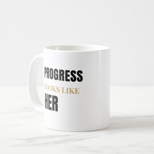 Progress sieht wie sie aus 11oz Tasse – Internatio (Vorderseite Links)