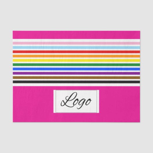 Progress Strips Pink-Logo-Vorlage Seidenpapier (Vorderseite)