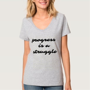 Progress Women's Basic V-Neck T - Shirt