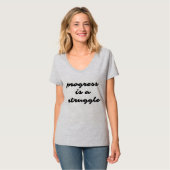 Progress Women's Basic V-Neck T - Shirt (Vorderseite Vollansicht)