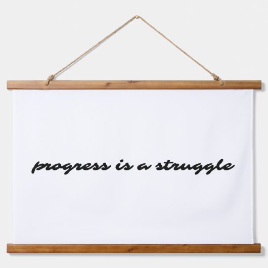 Progress Wood Topped Wall Tapestry Wandteppich Mit Holzrahmen (Vorne)