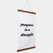 Progress Wood Topped Wall Tapestry Wandteppich Mit Holzrahmen (Gewinkelt)