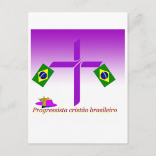 Progressista Cristão brasileiro Logo Postkarte