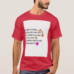 Progressive Art Science BLM LGBT Feminismus T-Shirt