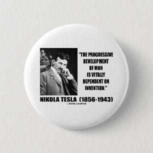 Progressive Entwicklung Nikola Teslas des Button
