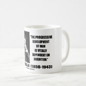 Progressive Entwicklung Nikola Teslas des Kaffeetasse (VorderseiteRechts)