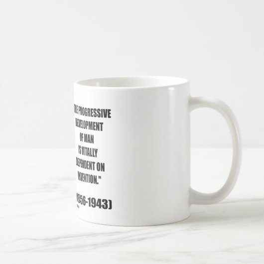 Progressive Entwicklung Nikola Teslas des Kaffeetasse (Rechts)