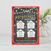 Progressive Feierabendessen Party Einladung (Stehend Vorderseite)