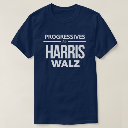 Progressive für Harris Walz T-Shirt (Design vorne)