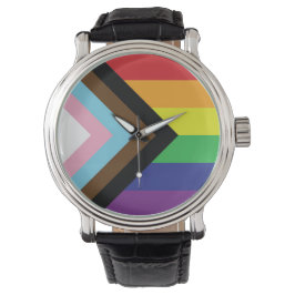 Progressive LGBTQIA-Flagge Armbanduhr