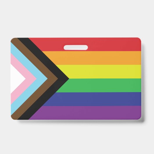 Progressive LGBTQIA-Flagge Ausweis (Vorderseite)