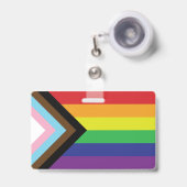 Progressive LGBTQIA-Flagge Ausweis (Vorderseite mit Ausziehbar)