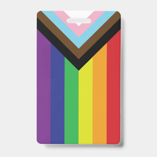 Progressive LGBTQIA-Flagge Ausweis