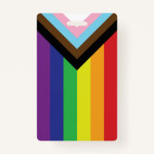 Progressive LGBTQIA-Flagge Ausweis (Vorderseite)