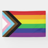 Progressive LGBTQIA-Flagge Banner (Horizontal)
