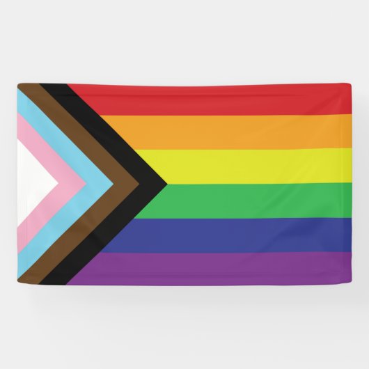 Progressive LGBTQIA-Flagge Banner (Horizontal)