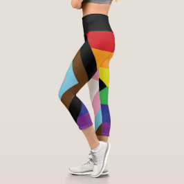 Progressive LGBTQIA-Flagge Capri Leggings