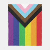 Progressive LGBTQIA-Flagge Fleecedecke (Vorderseite)