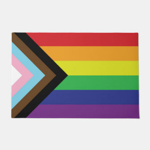 Progressive LGBTQIA-Flagge Fußmatte