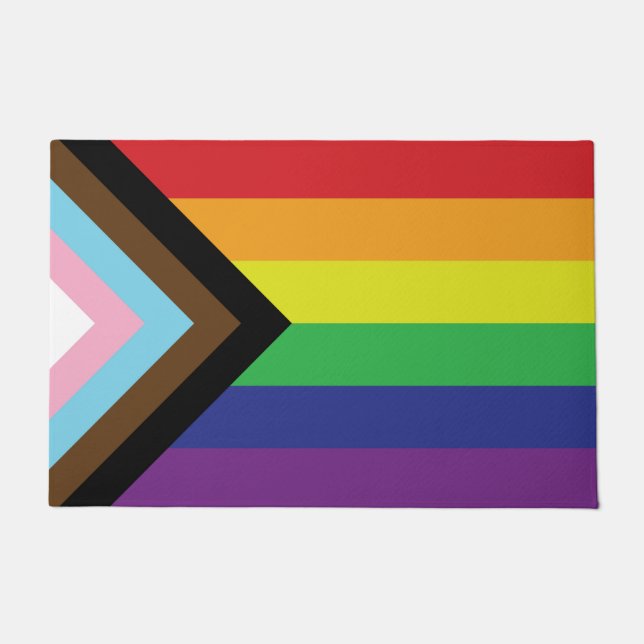 Progressive LGBTQIA-Flagge Fußmatte (Vorderseite)