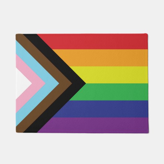 Progressive LGBTQIA-Flagge Fußmatte (Vorderseite)