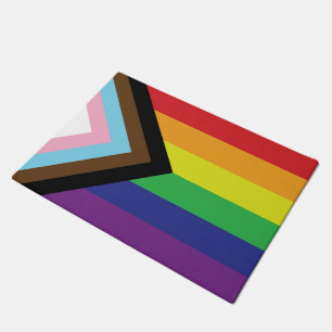 Progressive LGBTQIA-Flagge Fußmatte