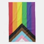 Progressive LGBTQIA-Flagge Geschirrtuch (Vertikal)