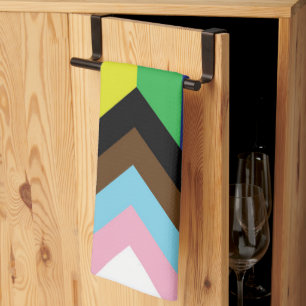 Progressive LGBTQIA-Flagge Geschirrtuch