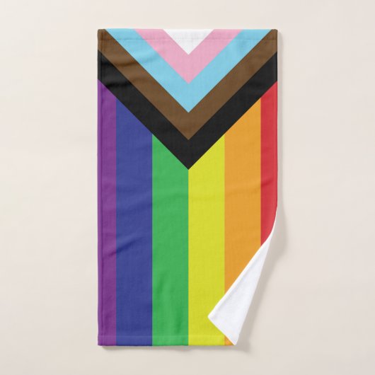 Progressive LGBTQIA-Flagge Handtuch (Handtuch)