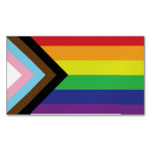 Progressive LGBTQIA-Flagge Magnetische Visitenkarte (Vorderseite)