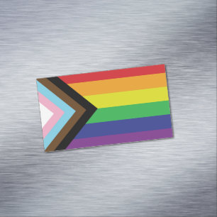 Progressive LGBTQIA-Flagge Magnetische Visitenkarte