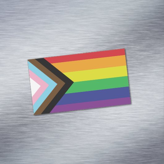 Progressive LGBTQIA-Flagge Magnetische Visitenkarte (Beispiel)